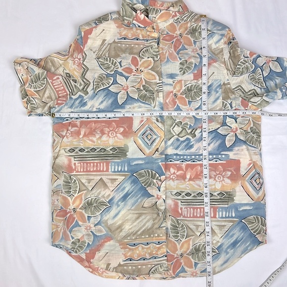 Alfred Dunner Vintage New Women’s 16 Button Up Short Sleeve Hawaiian Floral Top - Picture 6 of 6